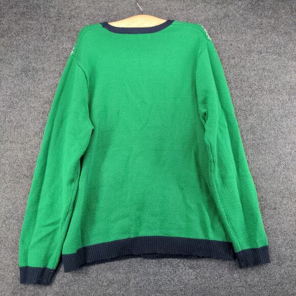 Jolly Sweaters Ugly Christmas Sweater Unicorn Santa Mens SZ XL Green Embroidered - Picture 3 of 13